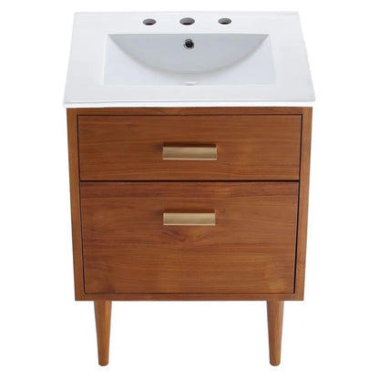 Modway Cassia 24" Bathroom Vanity in Natural White
