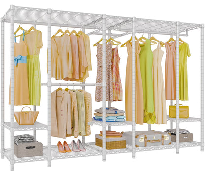 VIPEK V50 Extra Large Portable Closet Rack Bedroom Armoire Freestanding Wardrobe Closet, Heavy Duty Clothes Rack Multi-Functional Metal Clothing Rack for Hanging Clothes, Max Load 1300lbs, Black