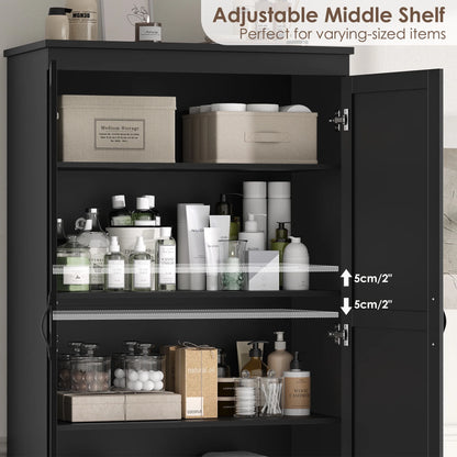 Homfa 70.3"H Bathroom Storage Cabinet, Farmhouse Linen Storage Cabinet with 2 Drawers, White