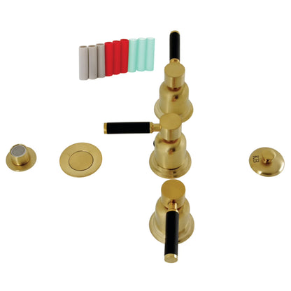 Kingston Brass KB6320DKL Kaiser Three-Handle Bidet Faucet, Matte Black