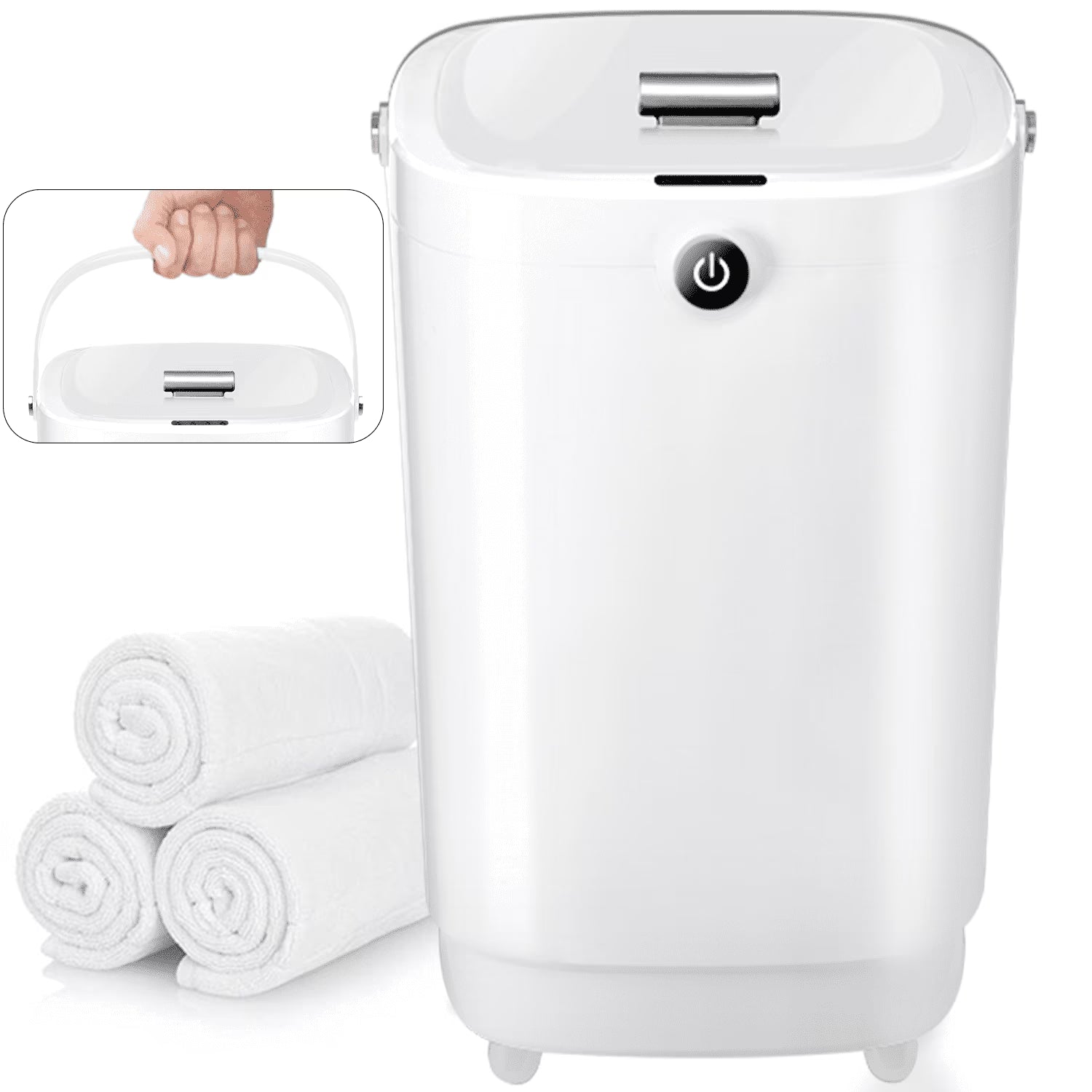 VAJIAZA Luxury Towel Warmer, 20L Electric Hot Towel Warmer Buckets, Towel Heater with 4 timers, Portable Spa Towel Warmers Fit for Towels, Blanket, PJ's, Yellow