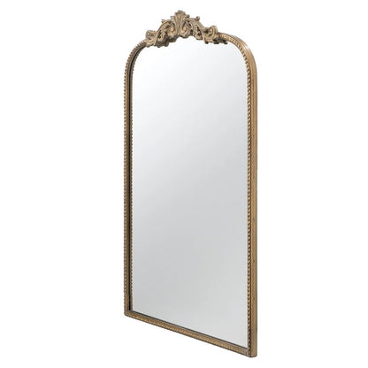 Mirror, Gold Arch Bathroom Vanity Mirror, 24" x 36" Baroque Inspired Wall Mirror,for Bathroom Bedroom Living Room,Gold