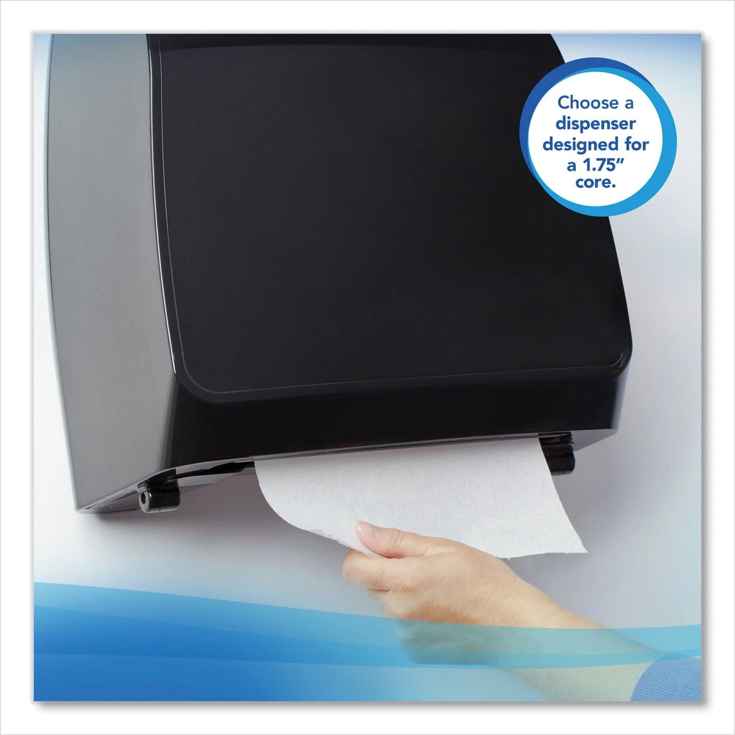 Scott Essential High Capacity Hard Roll Towels for Business, 1.75" Core, 8 x 950 ft, White,6 Rolls/CT -KCC02000