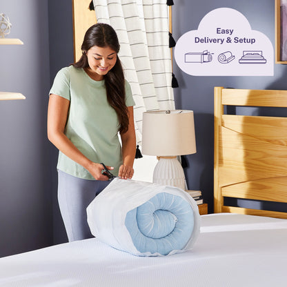 Sleep Innovations 2 Inch Gel Memory Foam Mattress Topper, King, Cool Comfort