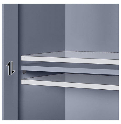 Over The Toilet Storage, Bathroom Storage Organizer with 2 Doors and Adjustable Shelf, L24.5xW9xH66 Inches, Gray