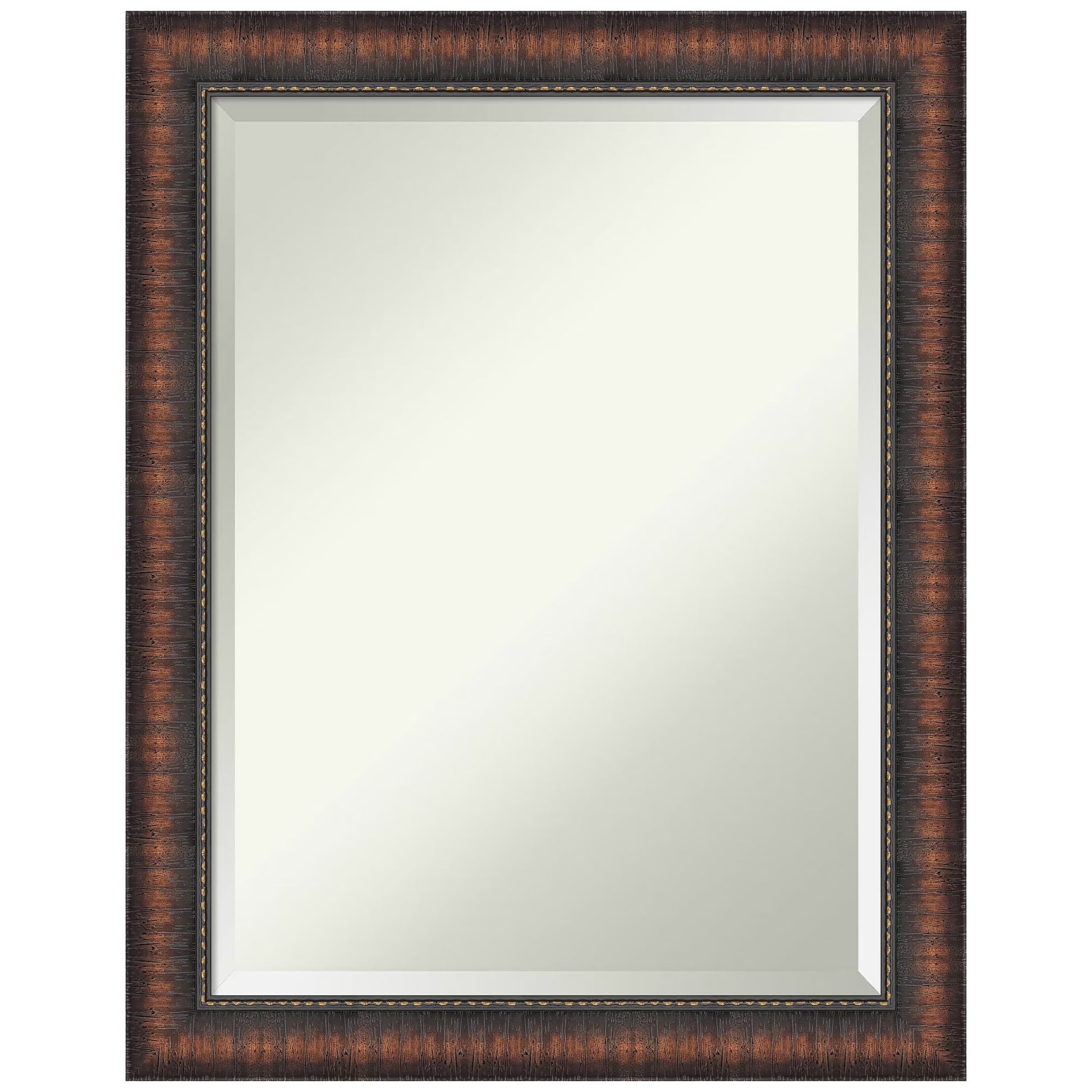 Amanti Art Caleb Brown Beveled Bathroom Wall Mirror