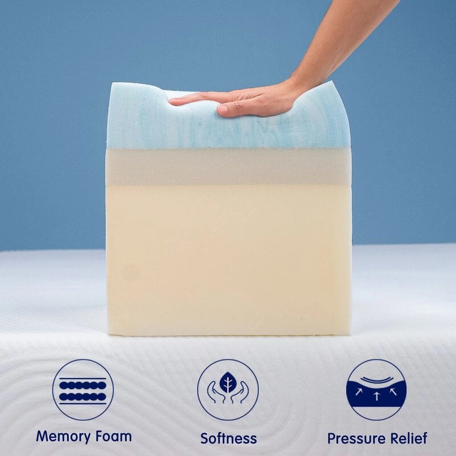 Subrtex 10" Gel Memory Foam Mattress in a Box, Queen