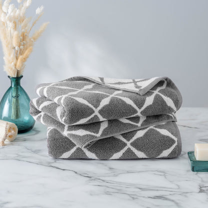 WelHome Jacquard Bath Towels, 2-pack