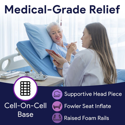 Proheal Bariatric Low Air Loss Alternating Pressure Air Mattress with Pump, Dual Compressor, & Raised Rails - Stages I-IV - 42" x 80" x 10/13"