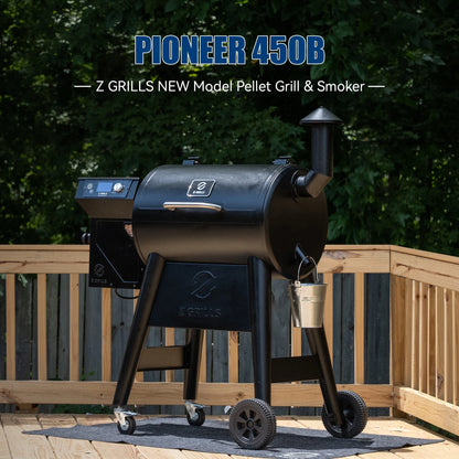 Z GRILLS 459 sq. in. Wood Pellet Grill & Smoker 450B with PID 3.0 Controller, Meat Probes, Rain Cover