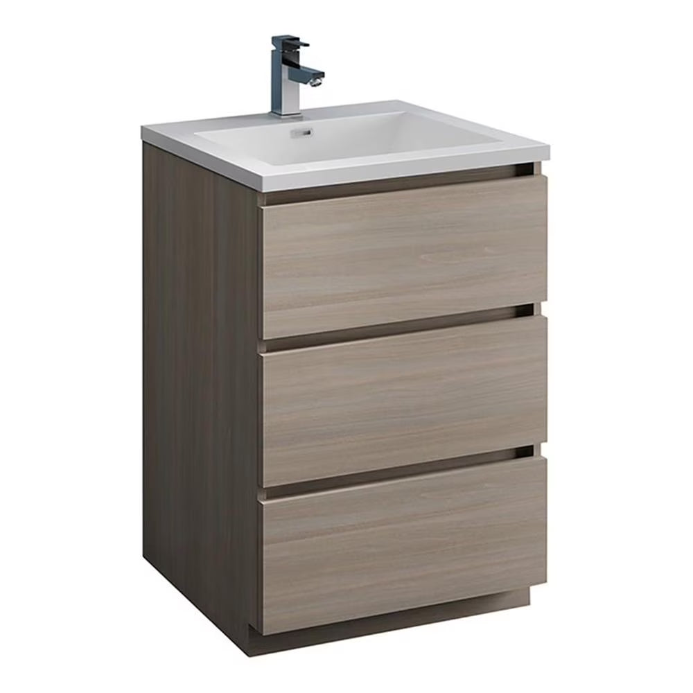 Fresca Lazzaro 24" Rosewood Free Standing Modern Bathroom Cabinet w/Integrated Sink