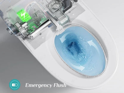 HOROW 10" Rough-in Bidet Toilet , White with Auto Open/Close Lid, Instant Warm Water, Elongated Heated Seat