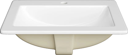 Proflo Pf21181 Hoffman 21-1/4" Rectangular Vitreous China Drop In Bathroom Sink - White