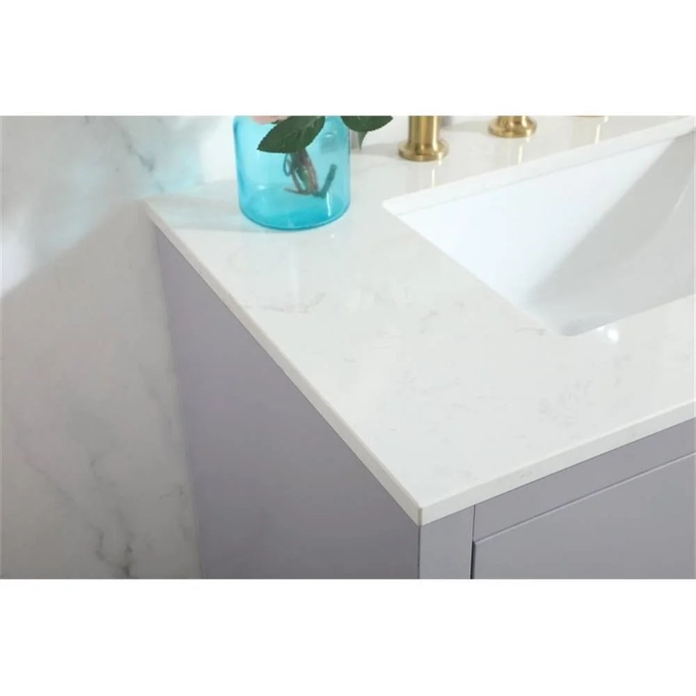 Elegant Kitchen and Bath 30 Inch Single Bathroom Vanity In Grey