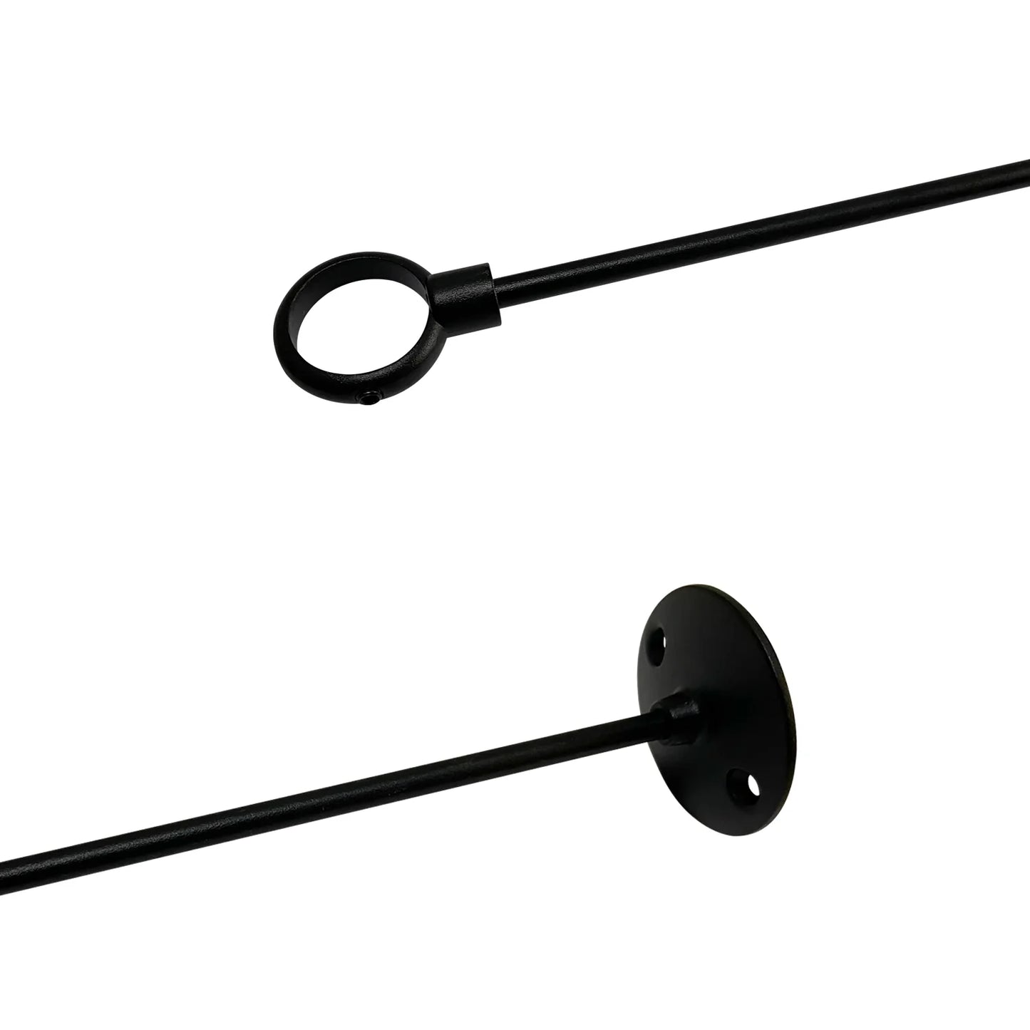 Naiture Stainless Steel 72'' x 48'' Corner Shower Curtain Rod with Ceiling Support, Black Finish