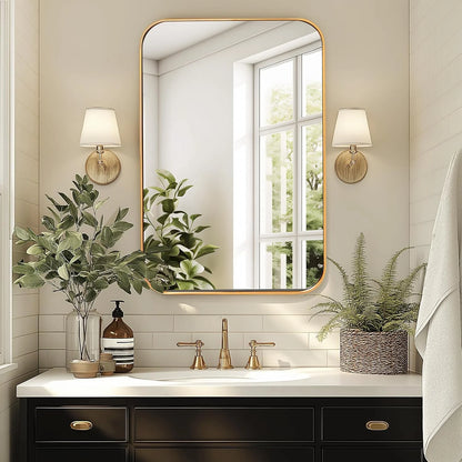 SogesHome Medicine Cabinet with Mirror, 21x34 Oval Mirror Cabinet, Wall Mount Recess Bathroom Vanity Mirror with Storage with 2 Adjustable Shelves, Perfect for Bathroom, Black