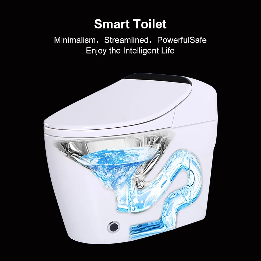 Homary Modern Smart One-Piece 1.27 GPF Floor Mounted Elongated Toilet and Bidet with Seat