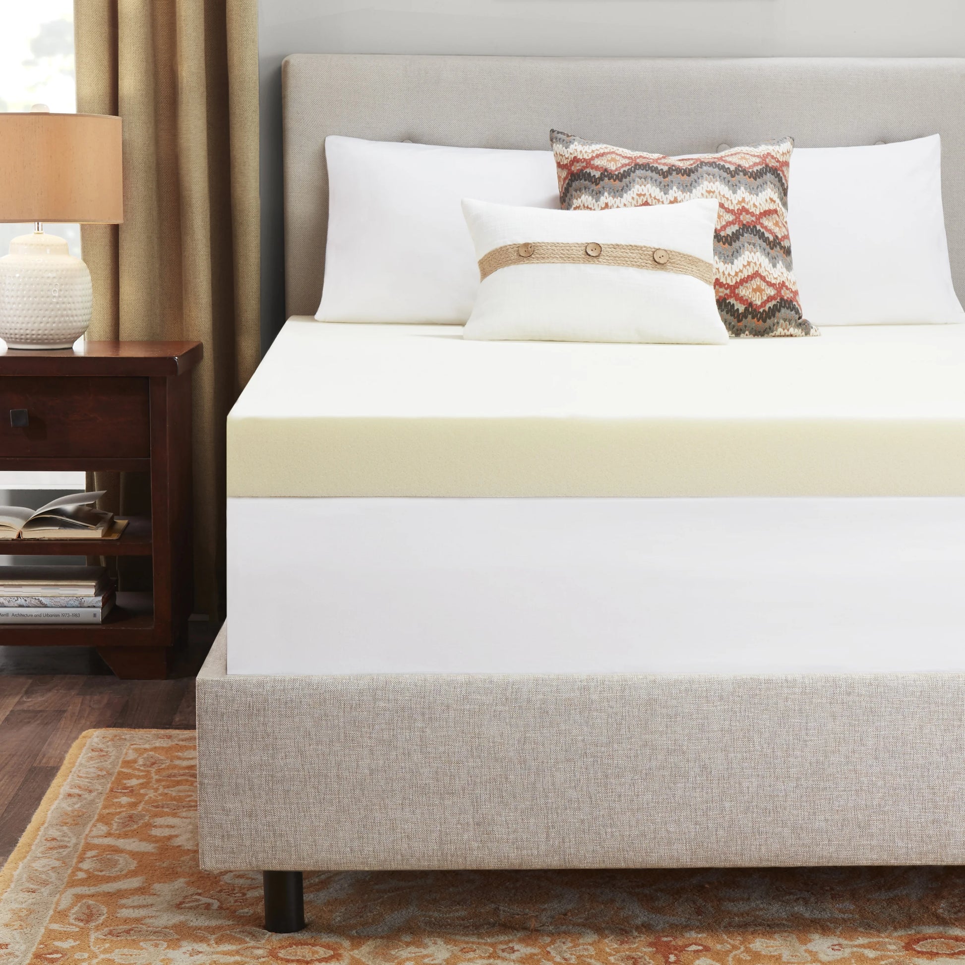 Sleep Studio 4" Breathable Memory Foam Mattress Topper, Full