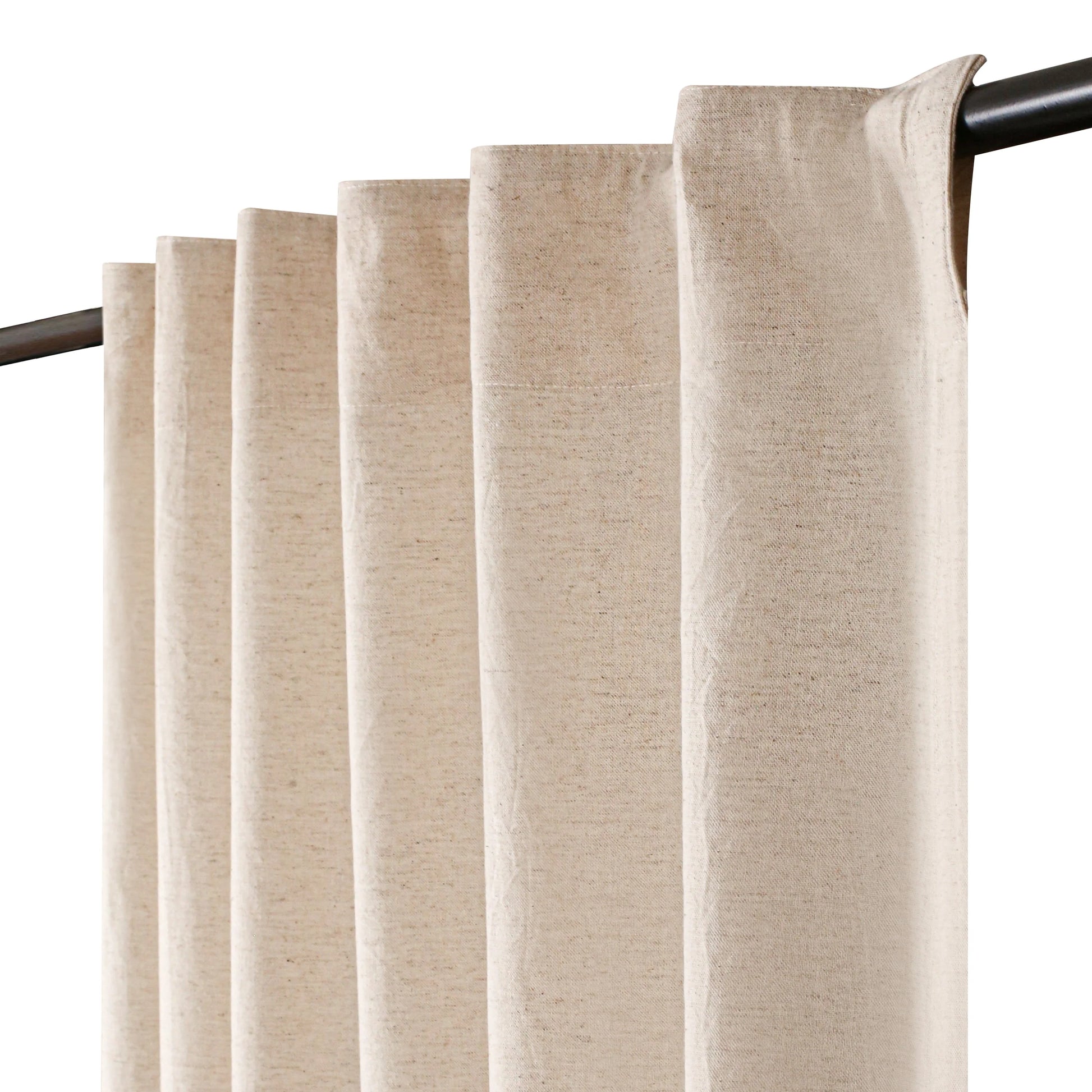 Bedding Craft Linen Cotton Tab Top Farmhouse, Livingroom, Window Curtains Set of 2 (50x108 inches)