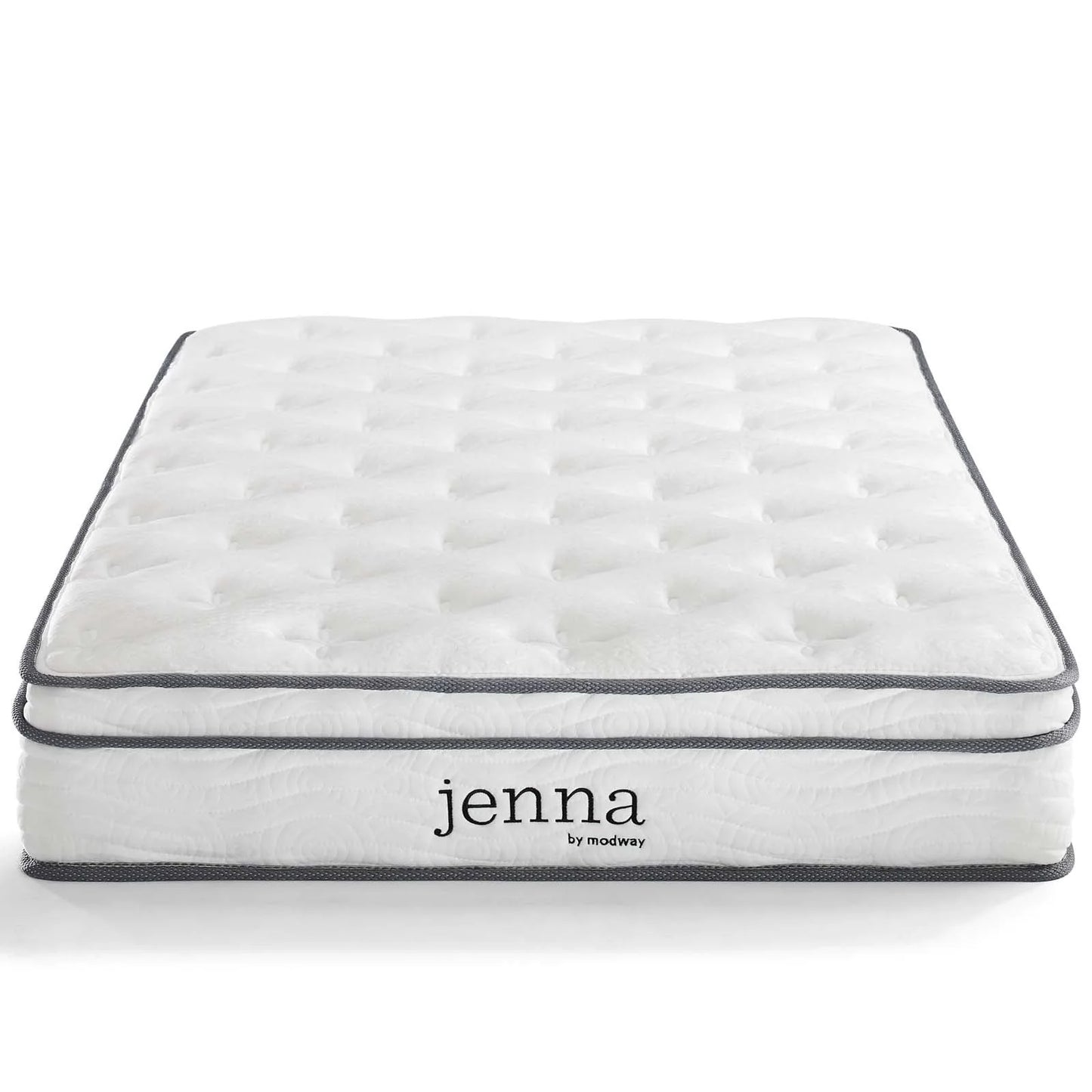 Modway Jenna 8" Innerspring and Foam Twin Mattress in White