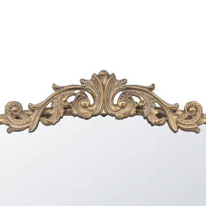 Mirror, Gold Arch Bathroom Vanity Mirror, 24" x 36" Baroque Inspired Wall Mirror,for Bathroom Bedroom Living Room,Gold