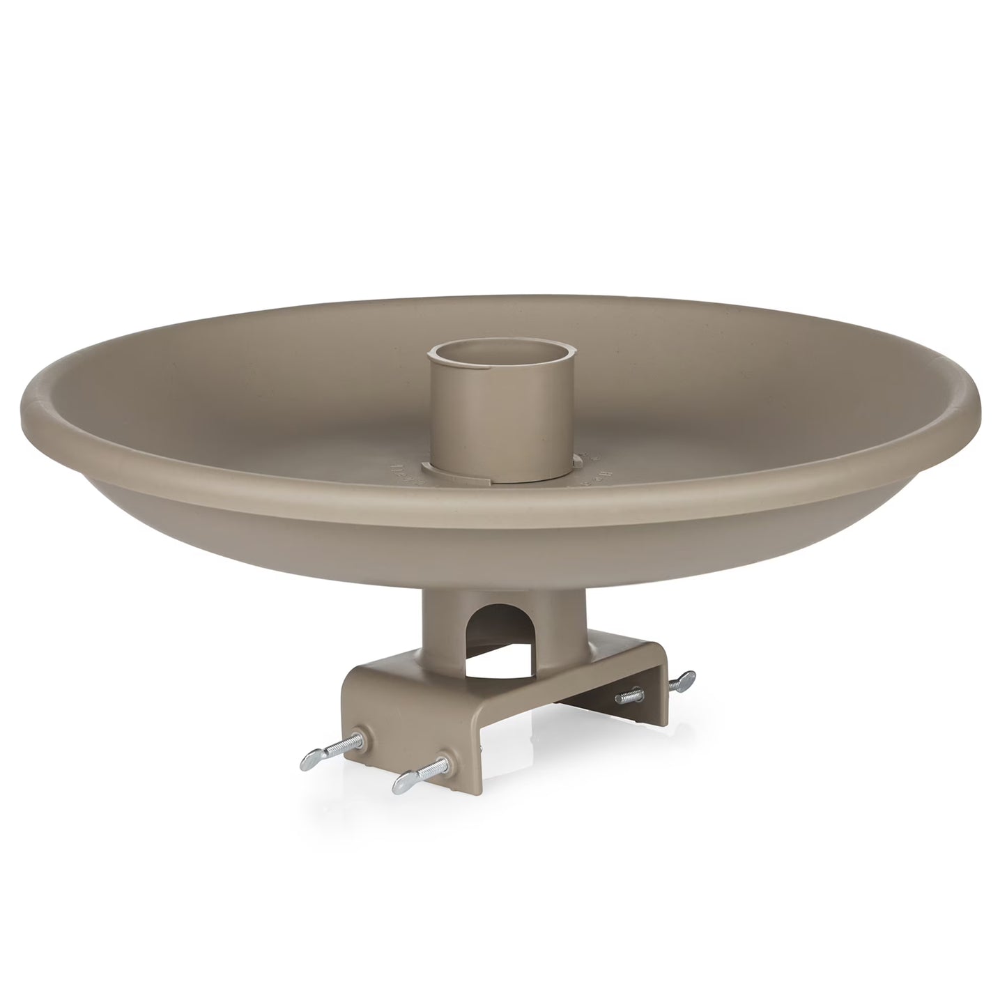 Farm Innovators 150 Watt Plastic Heated Birdbath w/Deck Mount, Tan