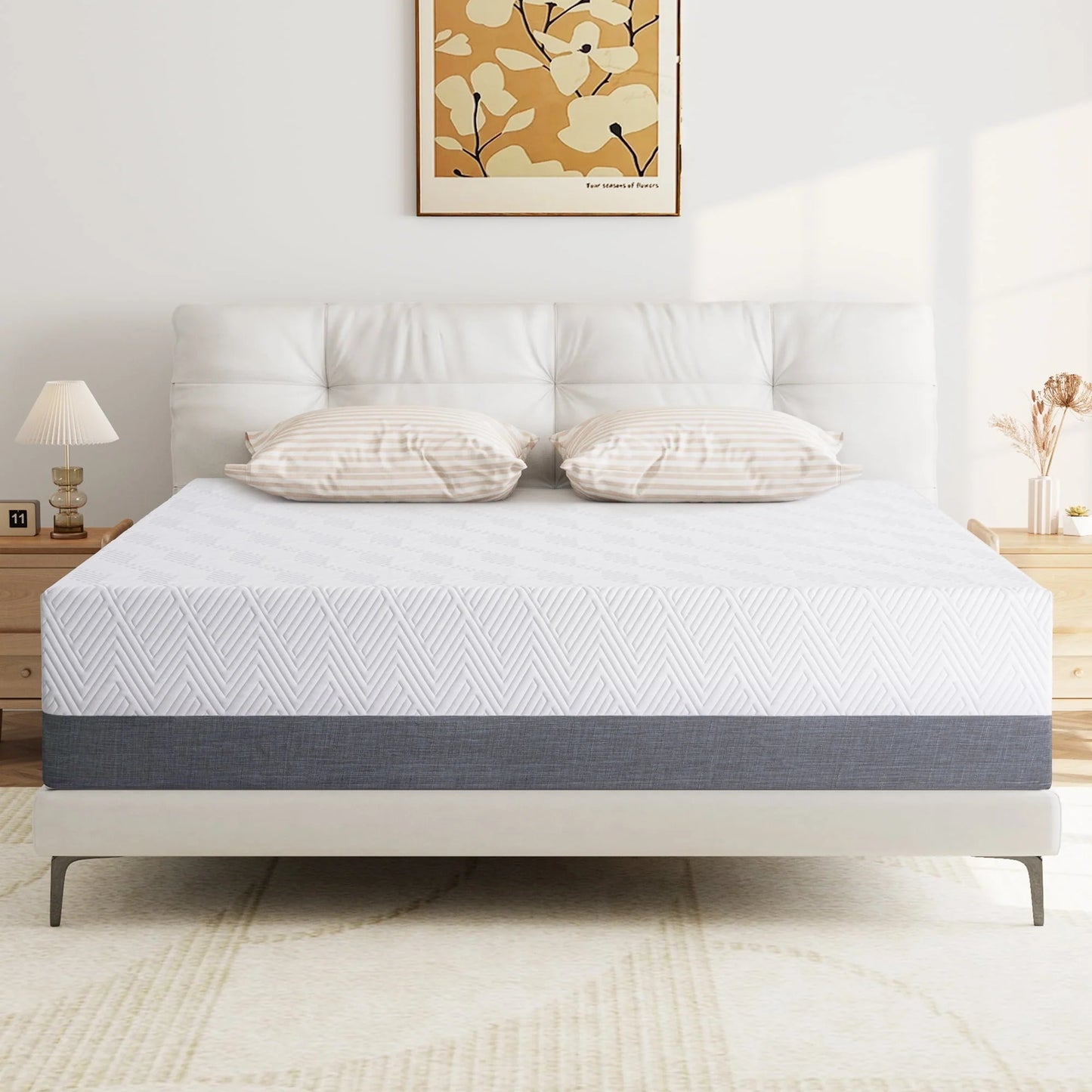 King Mattress Madinog 12" Memory Foam Mattress More Breathable, King Bed Mattress