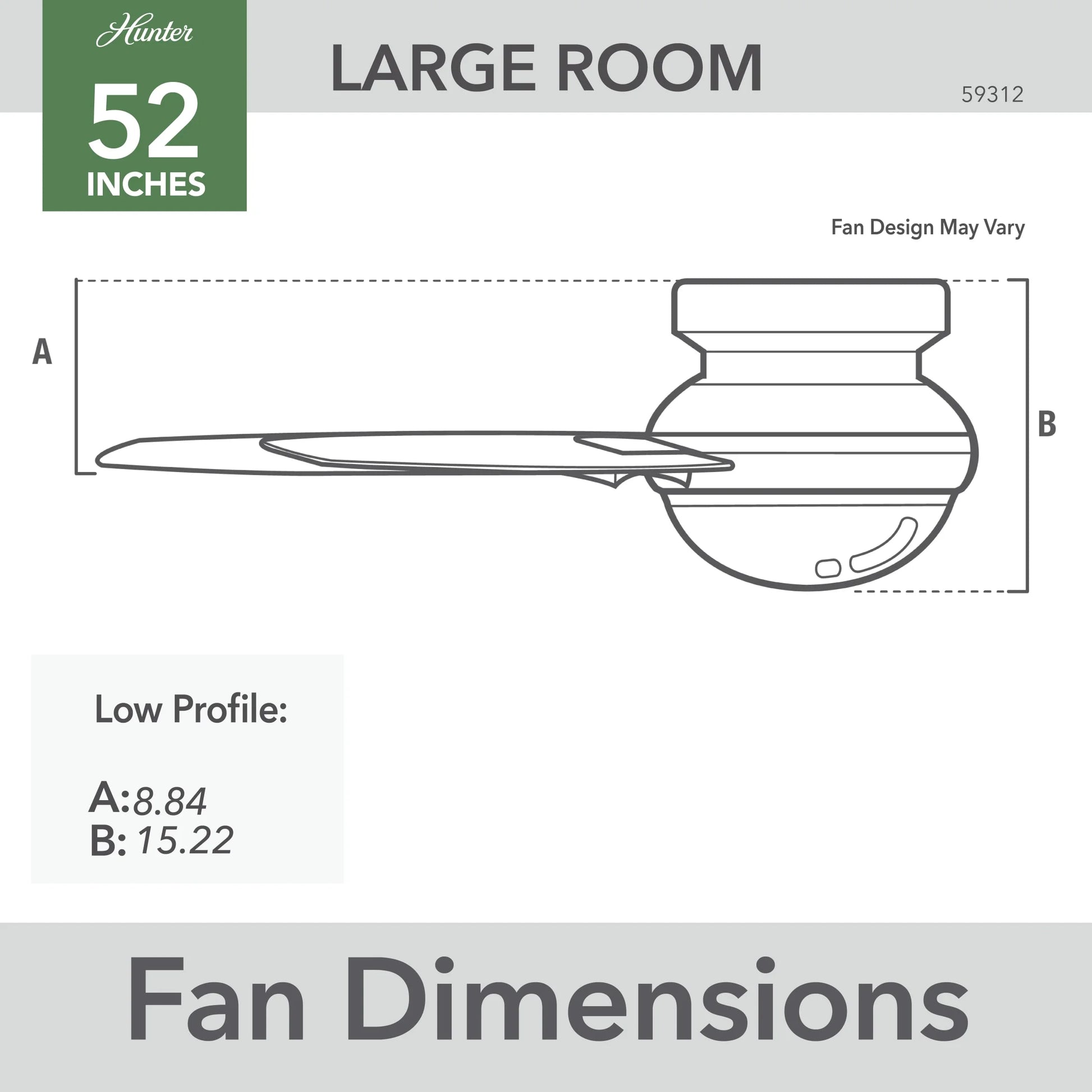 Hunter - Mill Valley Indoor/Outdoor Low Profile Ceiling Fan With Light, 52-inch, Barn Red, Rustic-style, 3-speed WhisperWind Motor, 59312, for Porches, Bathrooms