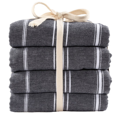 Cacala Turkish Beach Towel 100% Cotton, Set of 4, Sand-Free and Quick-Drying Perfect as an Extra Large Travel Towel, Beach Accessory, or Gift for Beach Lovers, 39° x 70°