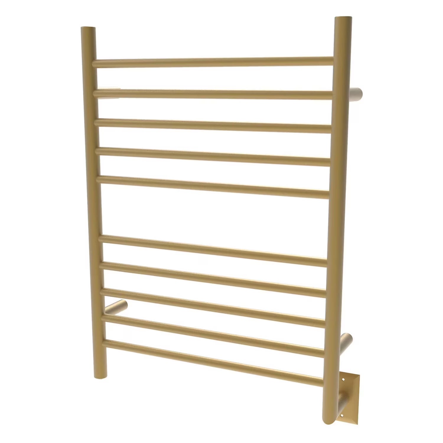 Amba Products 33.5" Gold Hardwired Straight 10 Polished Bar Towel Warmer