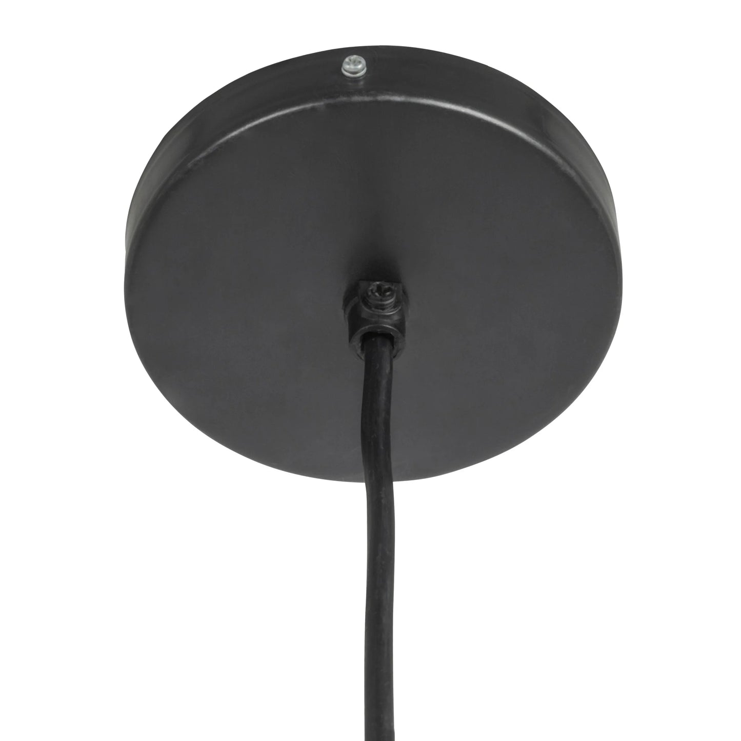 Robert Stevenson Lighting Marina Natural Capiz and Metal Orb Pendant Ceiling Light, Natural and Black