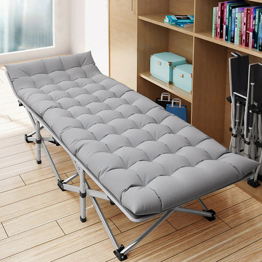 Lilypelle 75" Cots for Camping Traveling Fold Cot for Adults Portable Heavy Duty Sleeping Bed with Mattress Pad& Carry Bag