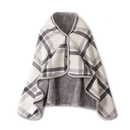Doublelayer Blanket Scarf ultra-soft plush style Ponchos Shawls and Wraps