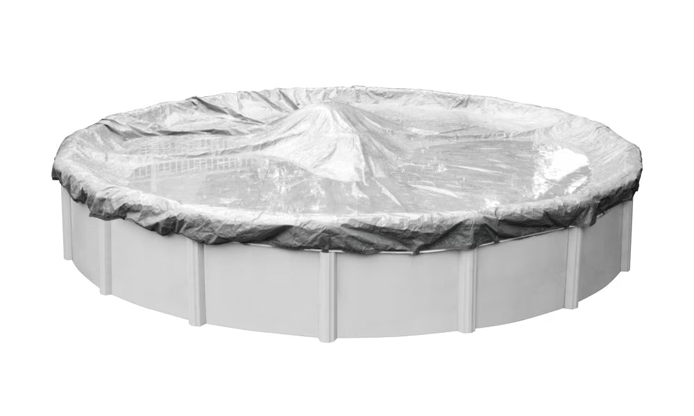 Robelle 10-Year Dura-Guard Silver Round Winter Pool Cover, 33 ft. Pool