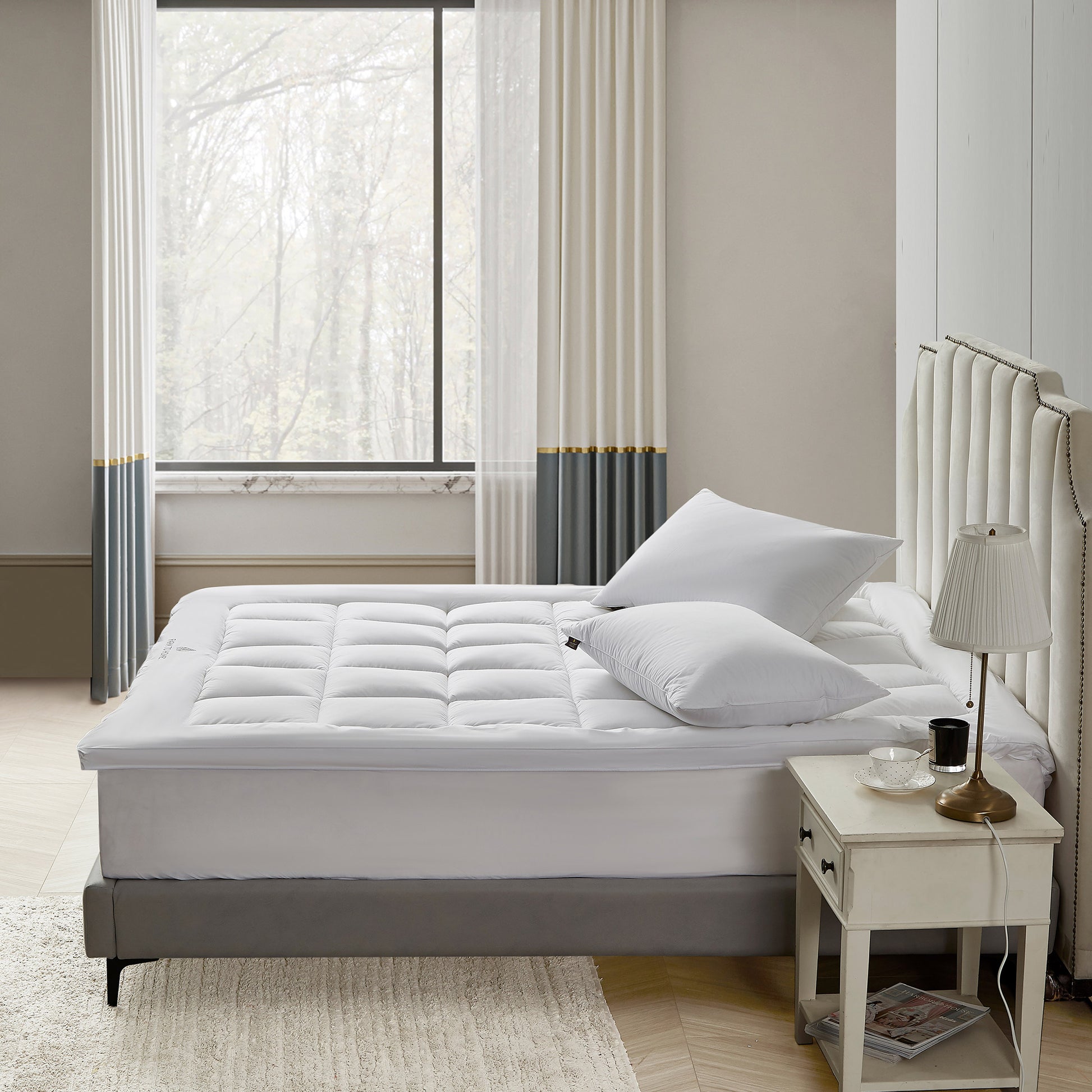 Farm to Home White Organic Cotton 2” Mattress Topper