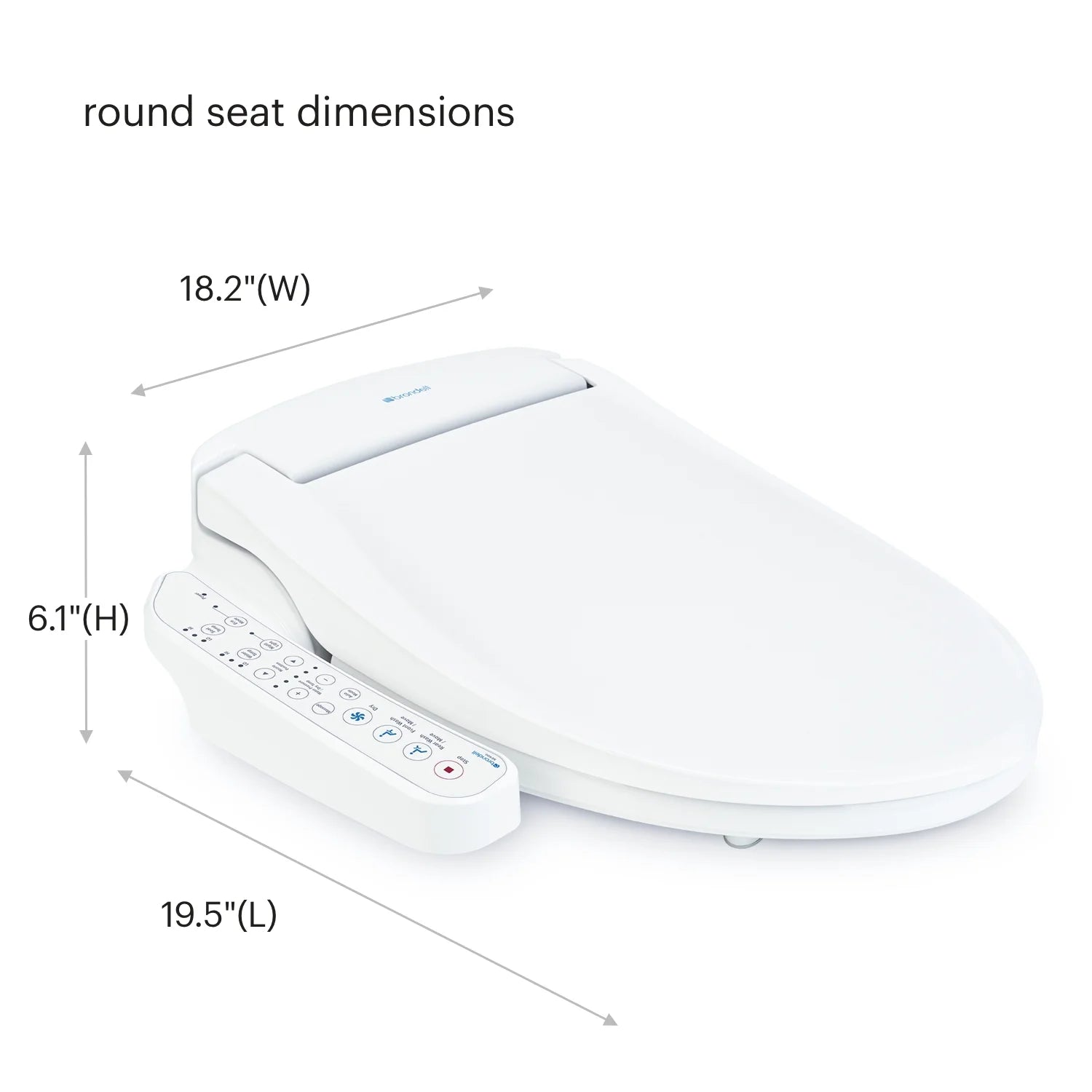 Brondell Swash SE400 Bidet Seat with Sidearm, Dryer and Stainless Steel Nozzle, Elongated White