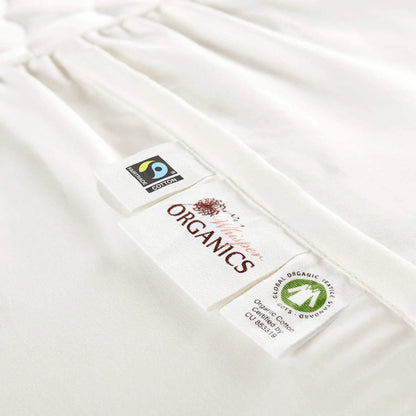 Whisper Organics 100% Cotton Organic Mattress Protector, 300TC Mattress Pad, Queen size, Ivory