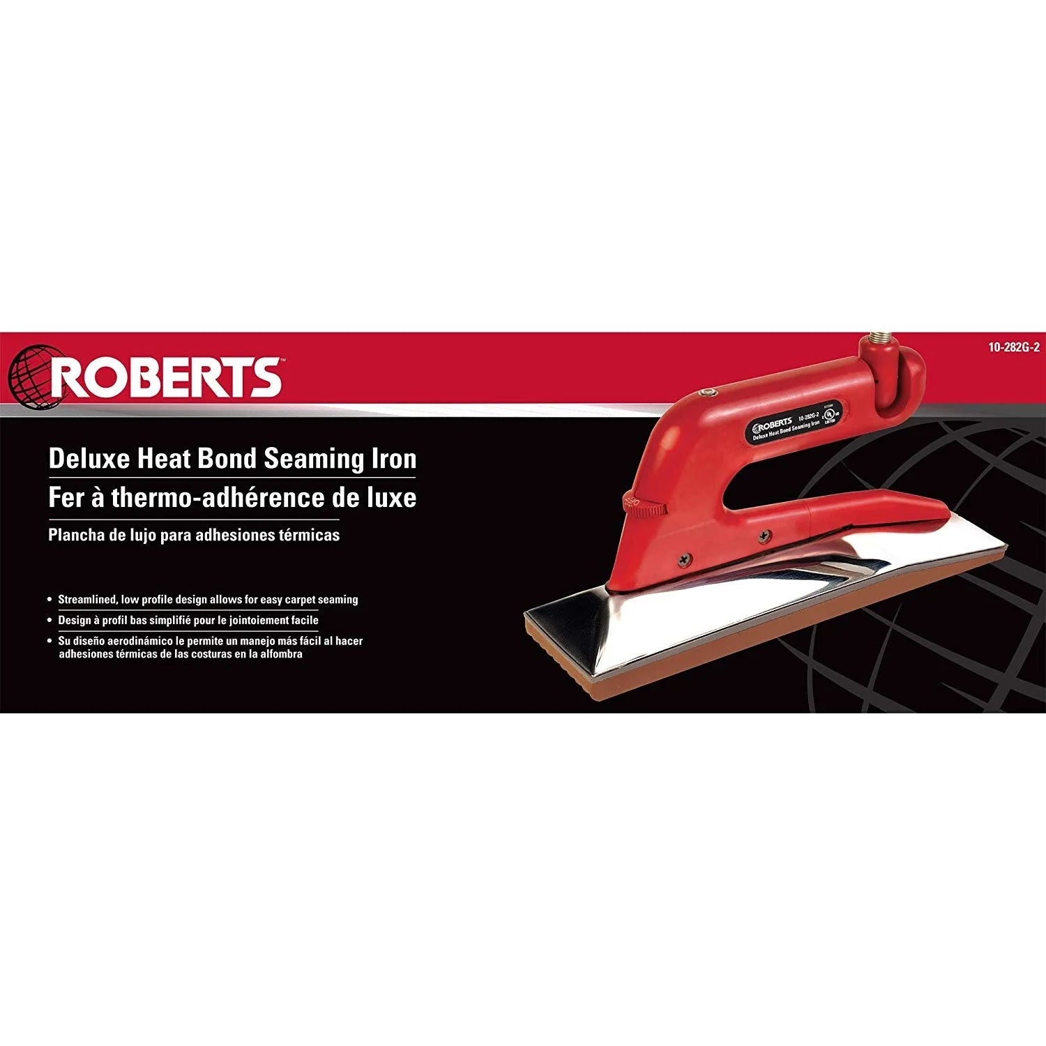 Roberts 10-282G-2 Deluxe Heat Bond Carpet Iron with Non-Stick Grooved Base