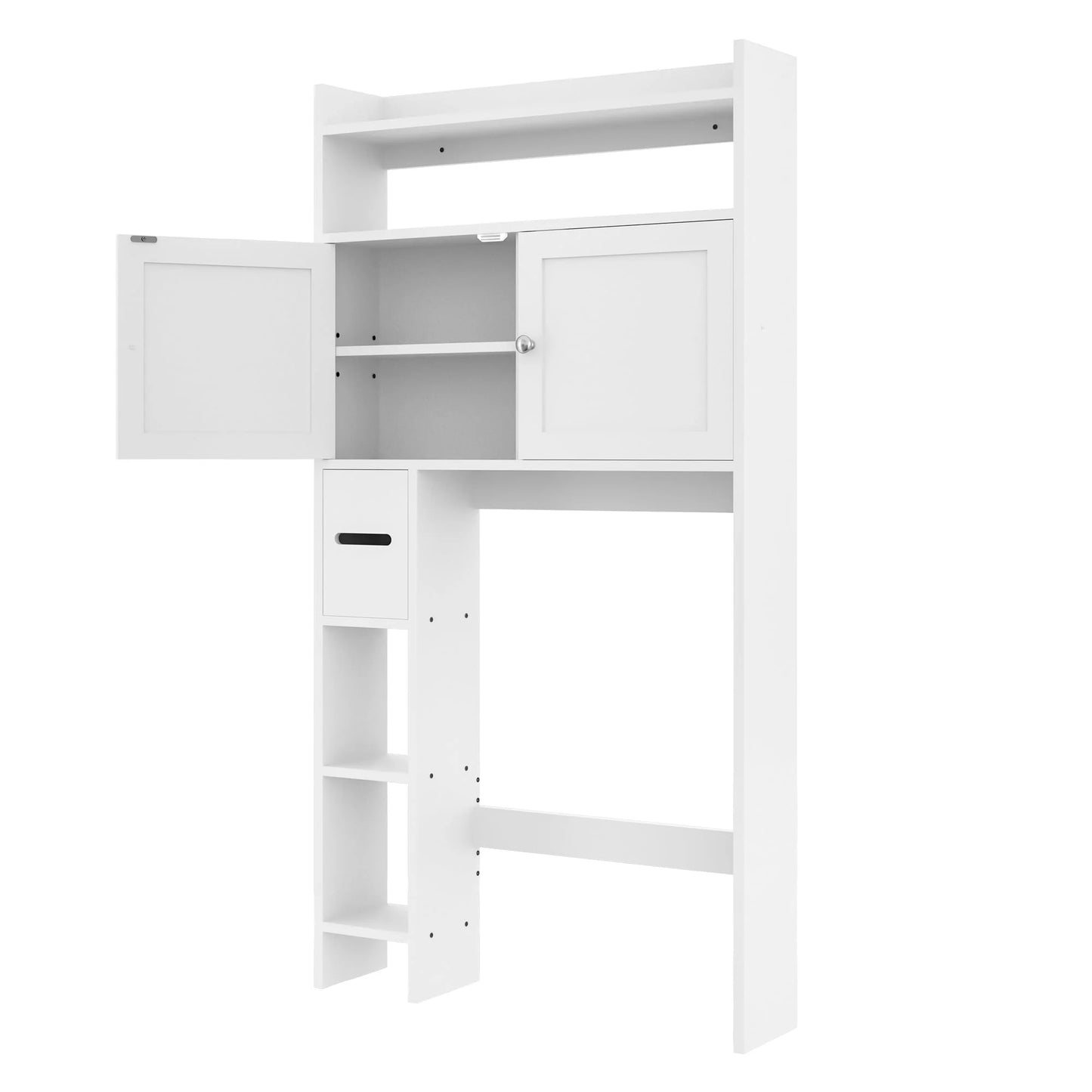 Tolead Over The Toilet Storage Cabinet with Paper Towel Holder, White