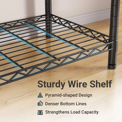VIPEK V60 Extra Large Portable Closet Rack Heavy Duty Clothing Rack for Hanging Clothes Freestanding Wardrobe Closet, Metal Closet for Bedroom Storage Organizer, Load 1620lbs, Black