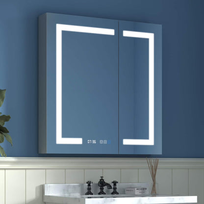 ExBrite LED Lighted Bathroom Medicine Cabinet with Mirror Recessed or Surface led Medicine Cabinet 48"x 32"
