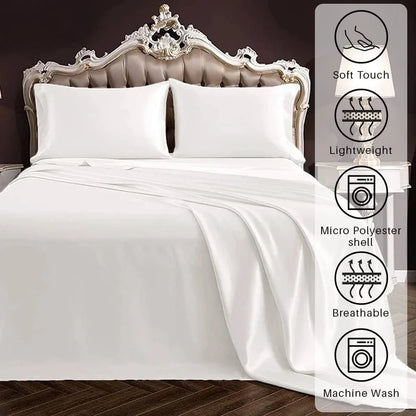 Roch Linen Silk Satin Comforter Full/Queen | Box Stitched | 300 GSM | Down Alternative Comforter | Luxurious Hotel Quality Quilt | Machine Washable | Ultra Soft Fluffy Bedding (Black)