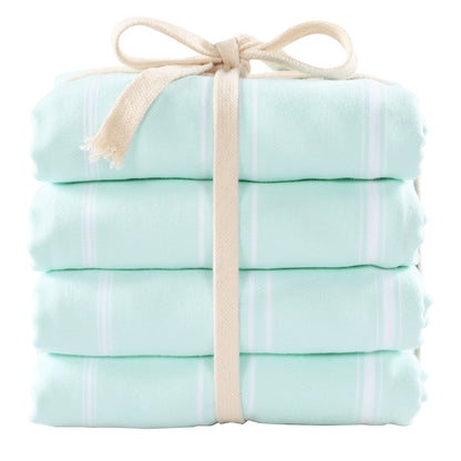 Cacala Turkish Beach Towel 100% Cotton, Set of 4, Sand-Free and Quick-Drying Perfect as an Extra Large Travel Towel, Beach Accessory, or Gift for Beach Lovers, 39° x 70°