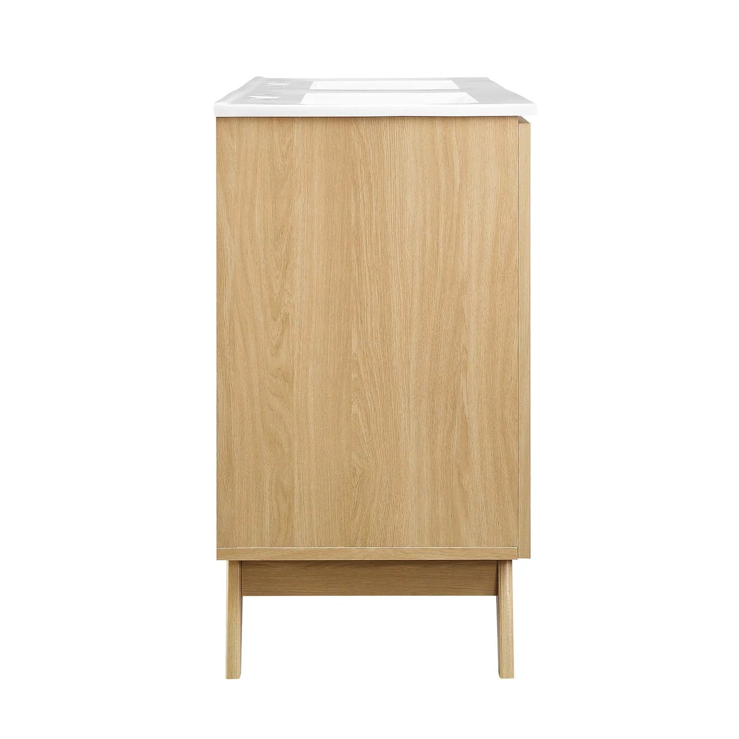 Modway Soma 48°?Double Sink Bathroom Vanity in Oak White