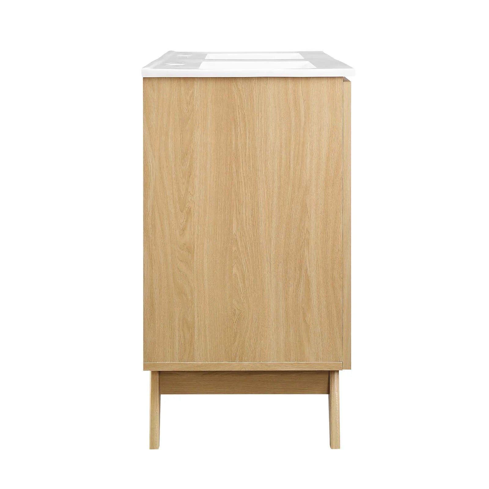 Modway Soma 48°?Double Sink Bathroom Vanity in Oak White