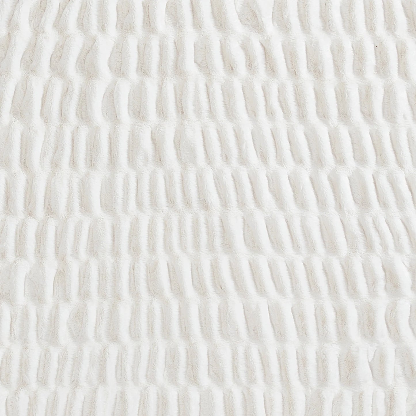 Better Homes & Gardens Ruched Faux Fur Throw Blanket, White, Standard Throw