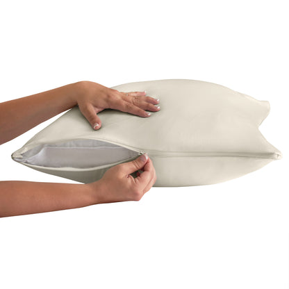 AllerEase Organic Zippered Allergy Pillow Protector, 2-pack