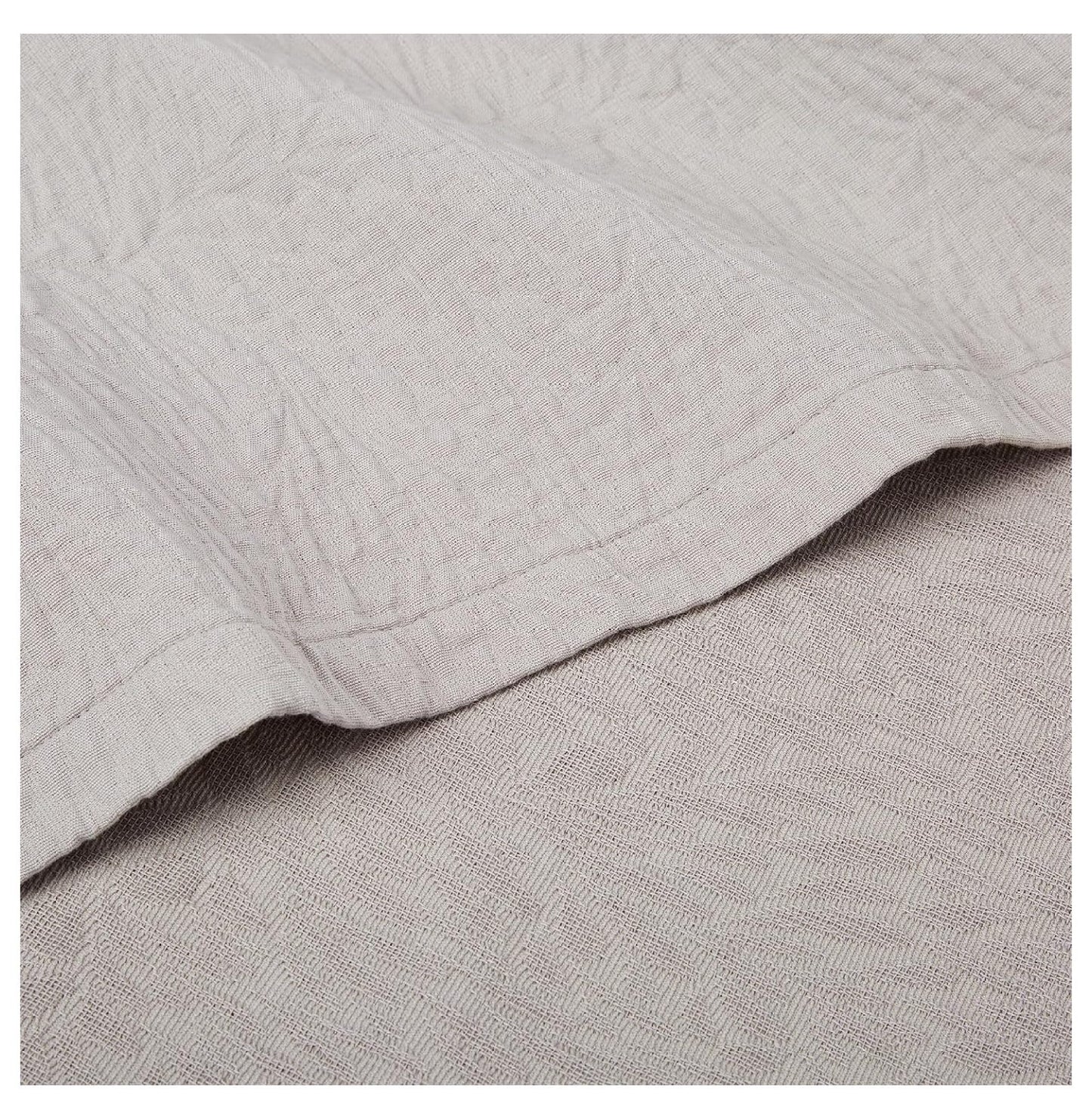 Matelass Blanket Coverlet, Queen, Grid/White