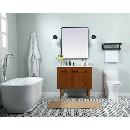 Elegant Kitchen and Bath 36 Inch Single Bathroom Vanity In Teak