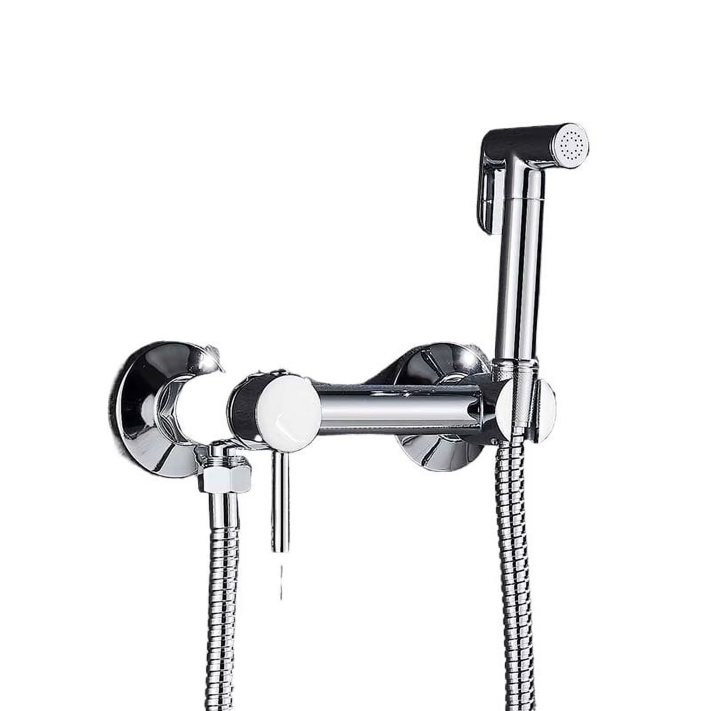 Bidet Faucet Brass Shower Tap, Washer Mixer Cold Hot Water Mixer Crane Square Shower Sprayer Head Tap Toilet Faucets ,360 Rotation